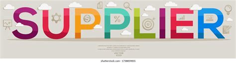 Creative Supplier Designletters Iconsvector Illustration Stock Vector