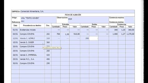 Ejercicios De Fichas De Almacen Reverasite