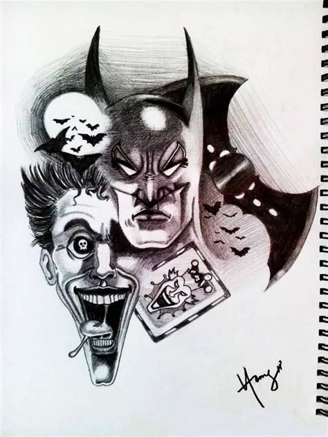 Tattoo Drawings Pinterest Ideas Batman Joker Tattoo And Batman