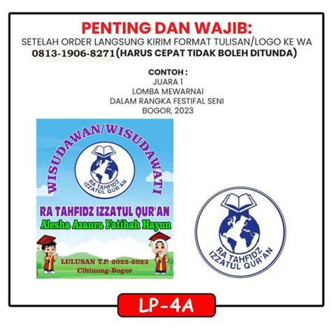 Stiker Label Piala Wisuda Lazada Indonesia