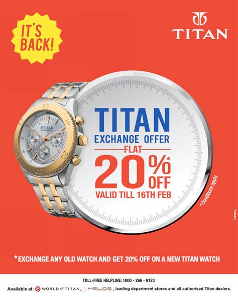 Titan Watches Offering Flat 20 Discount On Exchange Sagmart