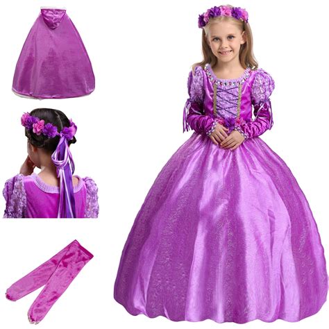 2018 Children Purple Princess Sofia Rapunzel Dresses Kids Party