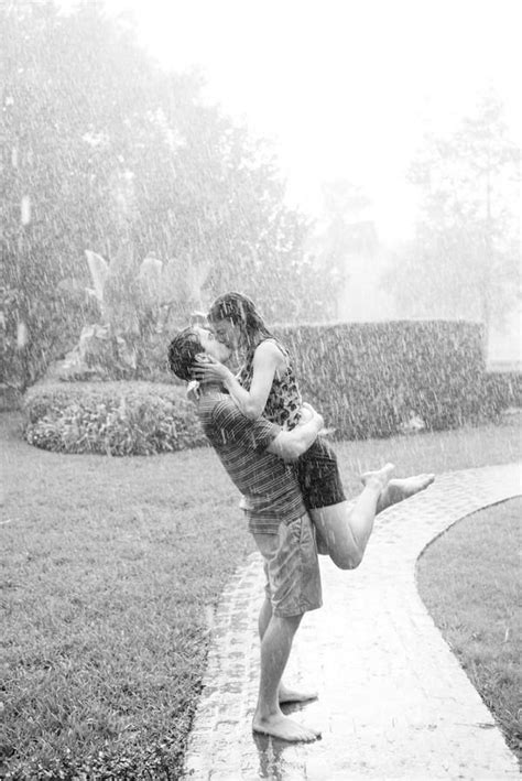 Kissing In The Rain Dancing In The Rain Rain Photography Couple Photography Engagement