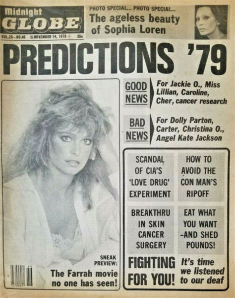 Midnight Globe Nov 14 1978 Rare Vtg Tabloid Magazine Farrah Fawcett