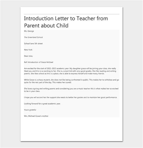 Letter To Teacher From Parent How To Write Sample Notes And Letters