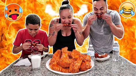 Hot Wings Challenge Eating The Worlds Hottest Chicken Wings YouTube