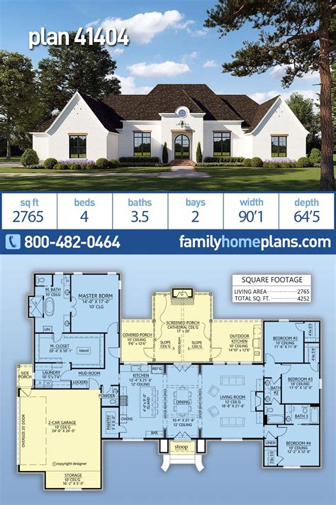 Plan 41404 | Spacious European House Plan with Open Floor Plan | Plan