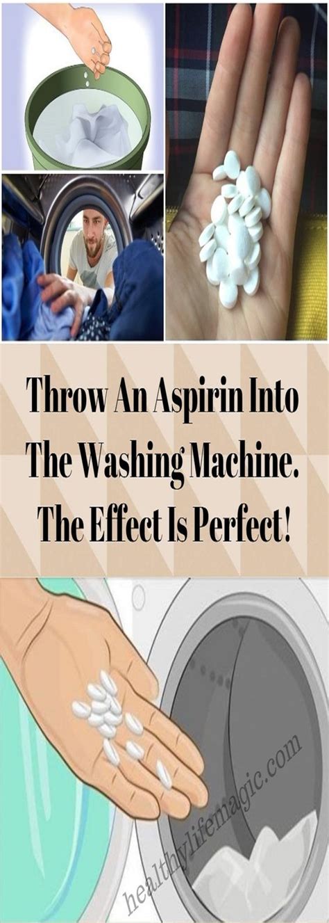 Throw An Aspirin Into The Washing Machine The Effect Is Perfect Diy