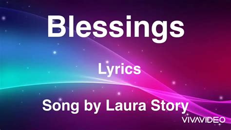 Blessings Lyrics Laura Story Youtube