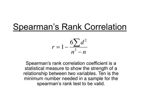 ppt spearman s rank correlation powerpoint presentation free download id 6553146