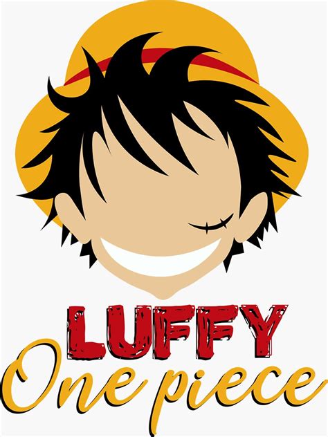 Luffy One Piece Sticker For Sale By Yubdesigner Redbubble