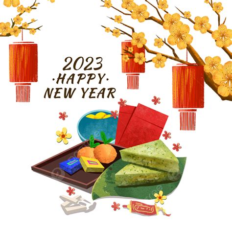 베트남 설날 등불 음식 베트남 새해 연하 Png 일러스트 및 Psd 이미지 무료 다운로드 Pngtree