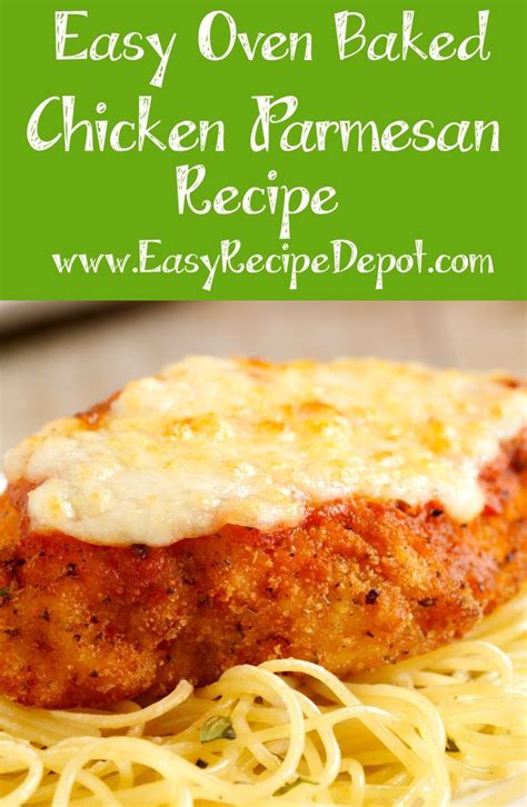 Made with tender chicken breasts and topped with melted making this baked chicken parmesan is way easier than you might think! Easy Oven Baked Chicken Parmesan | Recipe | Chicken ...