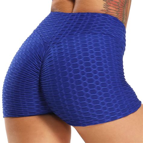 Seasum Seasum High Waist Yoga Shorts For Women Tummy Control Scrunch