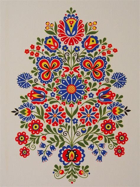 Folk Art Painting Folk Embroidery Folk Art Flowers