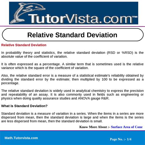 From a statistics standpoint, the standard deviation of a dataset is a measure of the magnitude of deviations between the values of the observations contained in the dataset. Relative Standard Deviation by jivan kumar - Issuu