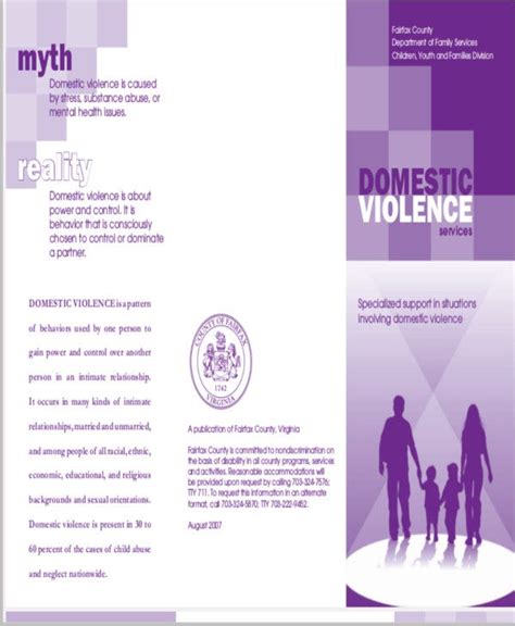 10 Domestic Violence Brochures Word Psd Vector Free