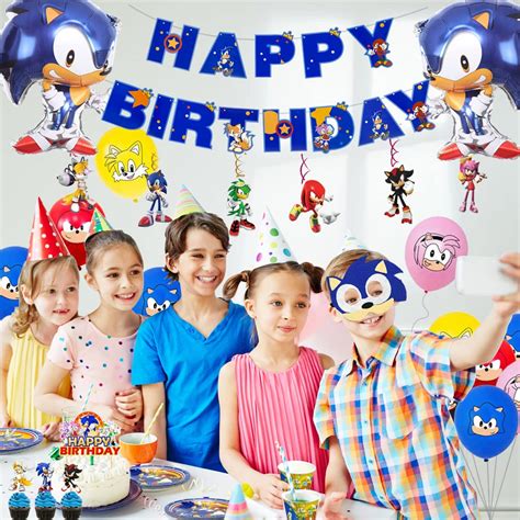 Buy Sonic Birthday Party Supplies118pcs Sonic Birthday Decorations