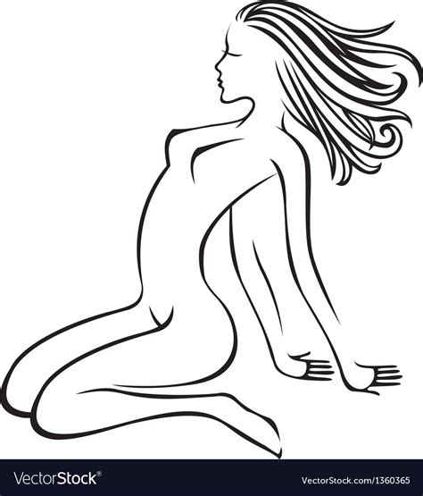 Naked Girl Royalty Free Vector Image Vectorstock