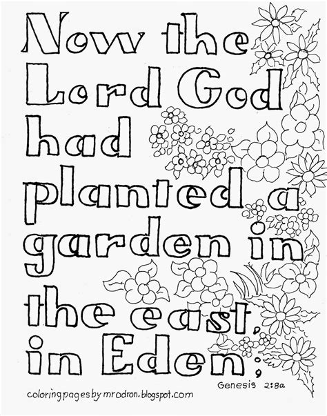 Download and print these garden of eden coloring pages for free. Coloring Pages for Kids by Mr. Adron: Garden Of Eden Bible ...