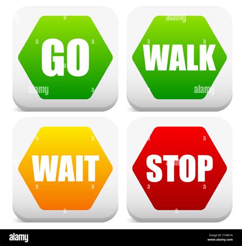 Go Wait And Stop Control Traffic Signs Signals Stock Photo Alamy