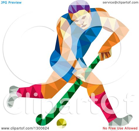 Check spelling or type a new query. Clipart of a Retro Geometric Low Poly Man Playing Field ...