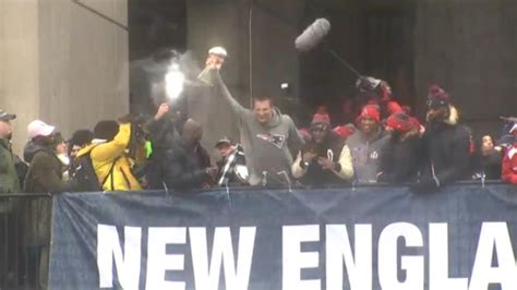 New England Patriots Fans Celebrate Super Bowl Victory At Boston