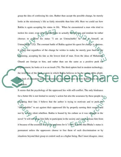 The Untouchable Essay Example Topics And Well Written Essays 500 Words