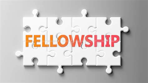 Fellowship Complex Like A Puzzle Pictured As Word Fellowship On A