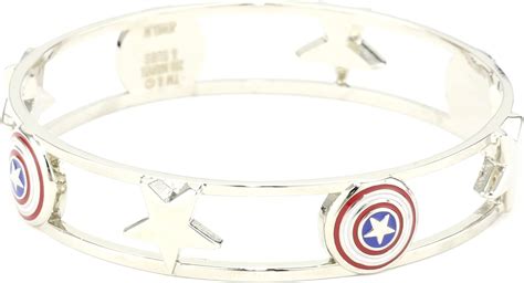 Marvel Comics Capt America Multi Shield Bangle Bracelet