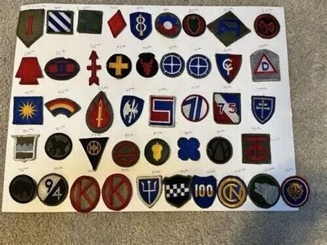 Original Ww2 Us Army Infantry Divisions Patches 44 20000 Picclick