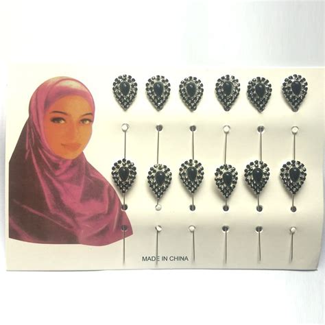 Hijab 12pcs Crystal Muslim Pin For Women Unique Hijab Womens Scarves