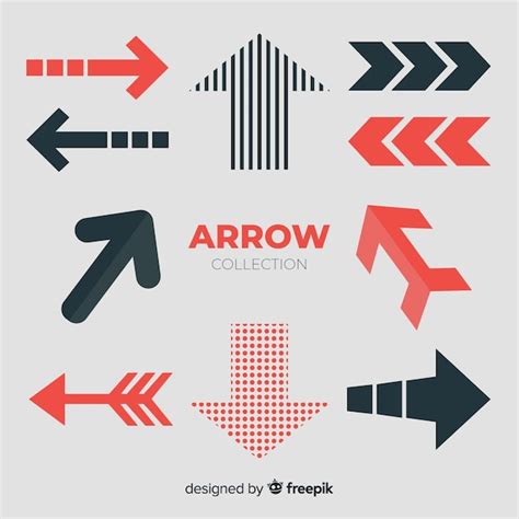 Modern Arrow Collection With Flat Design Vector Free Download