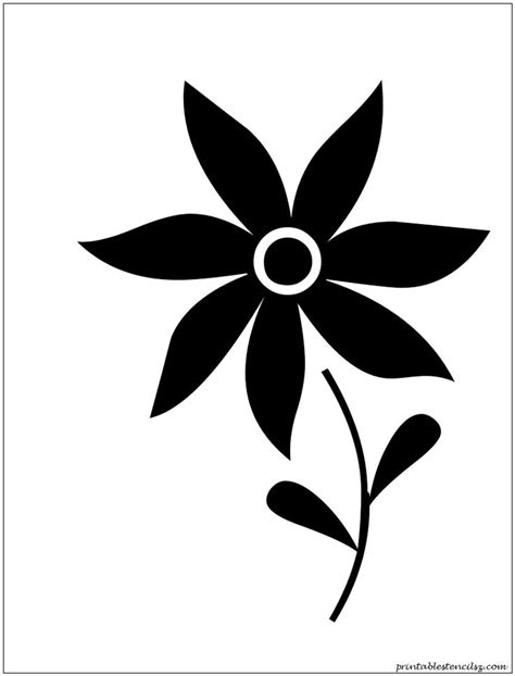 A Simple Flower Stencil Flower Stencil Stencils Simple Flowers