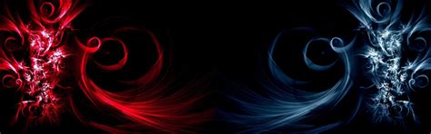 Dualistic Red And Blue Abstract 4k Wallpaper Gamephd
