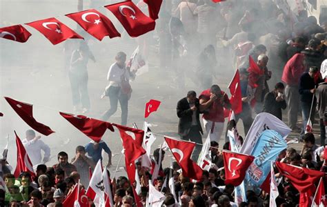 Turkish Police Teargas Thousands Strong Secularist Demo InformationAge