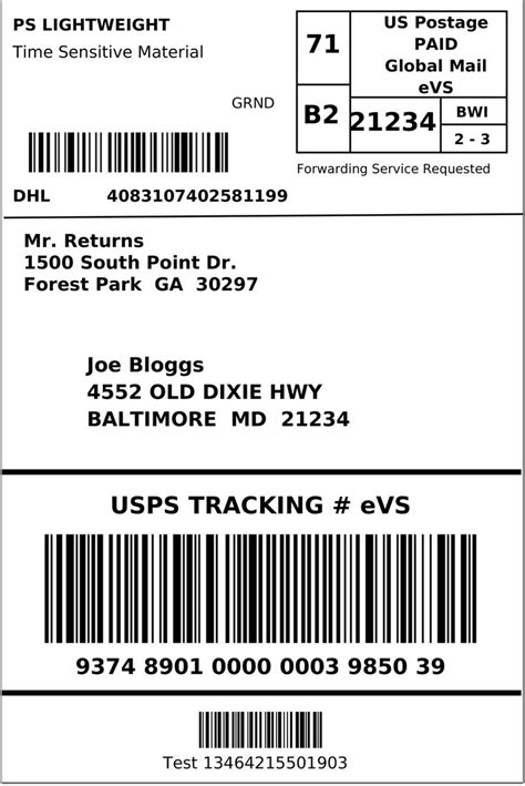 Bright white talk about and shipping and delivery labels meant for compatibility with blue or perhaps black tattoo; Return Shipping Label Template Unique How to Set Up Dhl E ...
