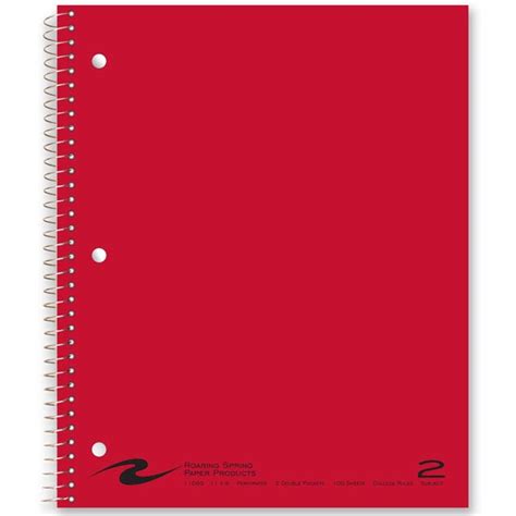2 Subject Spiral Notebook College Ruled 11 X 9 100 Sheets