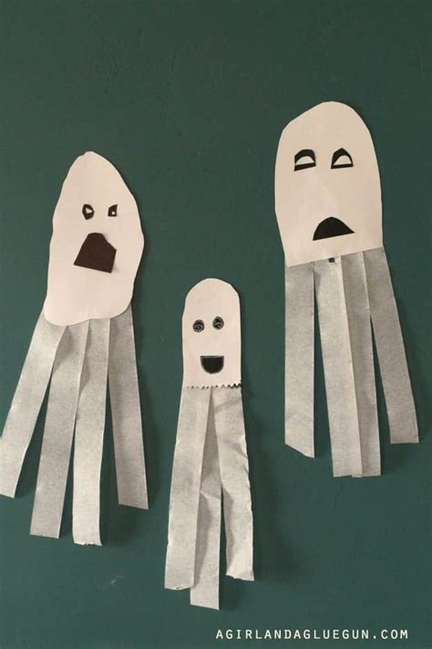 Tissue Paper Ghosts Great Kids Craft A Girl And A Glue Gun