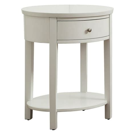 Lucas Living Room Oval Accent End Table With Lower Shelf And Single