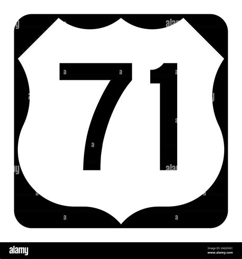 Us Route 71 Sign Stock Photo Alamy