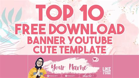 Top 10 Template Banner Youtube Cute Free Download Link On Description