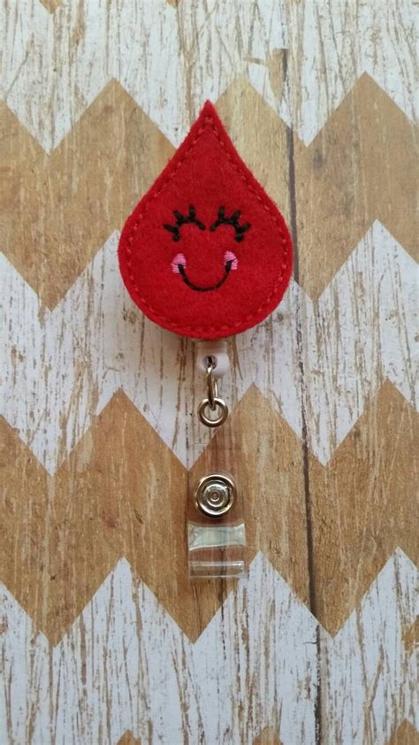 Blood Drop Badge Reel Red Blood Drop Badge Reel Doctor Badge