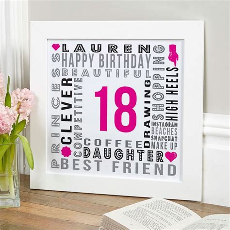 Personalised 18th Birthday Ts For Her Chatterbox Walls 18th