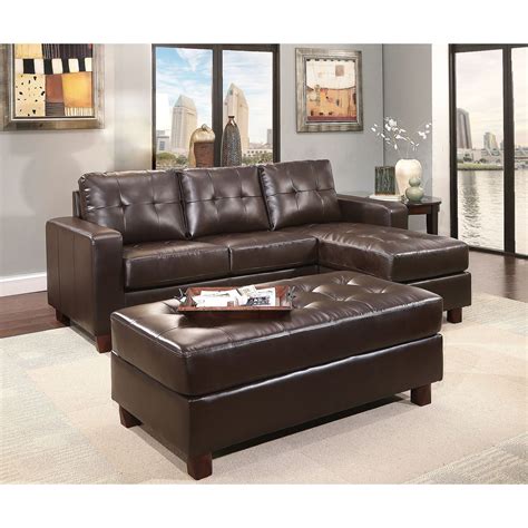 Claremont Leather Reversible Chaise Sectional Sofa Sams Club