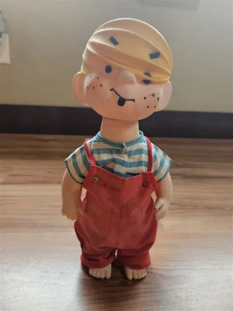 Vintage 1960s Dennis The Menace 13 Vinyl Doll In Original Clothes 35