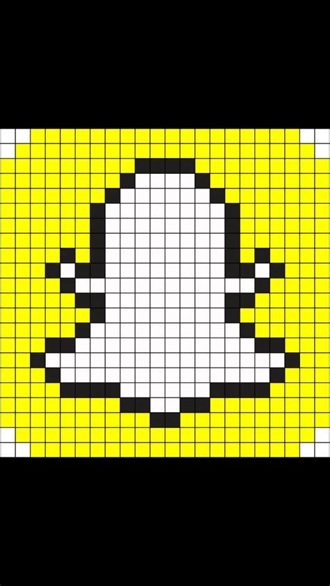 Pixel Art Du Logo Snapchat Pixel Art Minecraft Pixel Art Easy Pixel Art