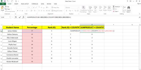 Como Usar A Função Rank E Sumproduct No Excel Com Countif Tecnoguia