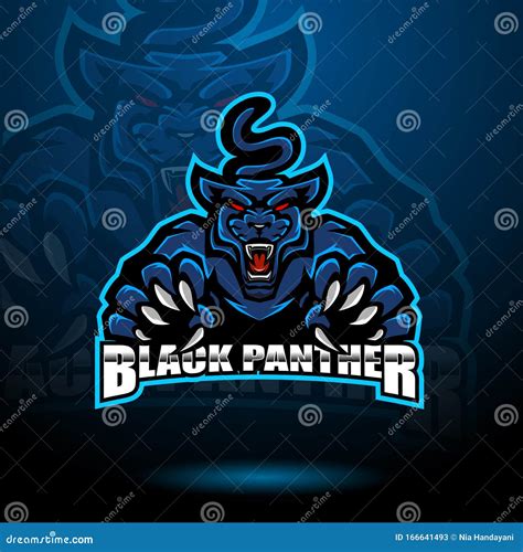 Panther Esport Logo Mascot Design Vector Illustration Cartoondealer