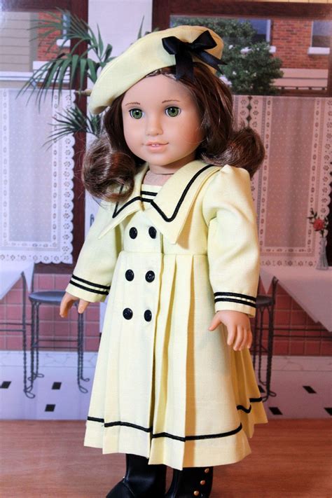 Yellow Linen Middy Dress And Hat For American Girl Doll Etsy Doll